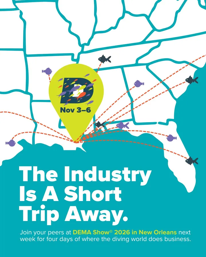 Are you a diving professional in the Southeast United States area?
DEMA Show 2026, happen