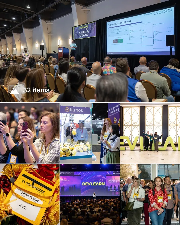 A few session slides. A lot of group photos. And that demo you had to show your team. 

Th