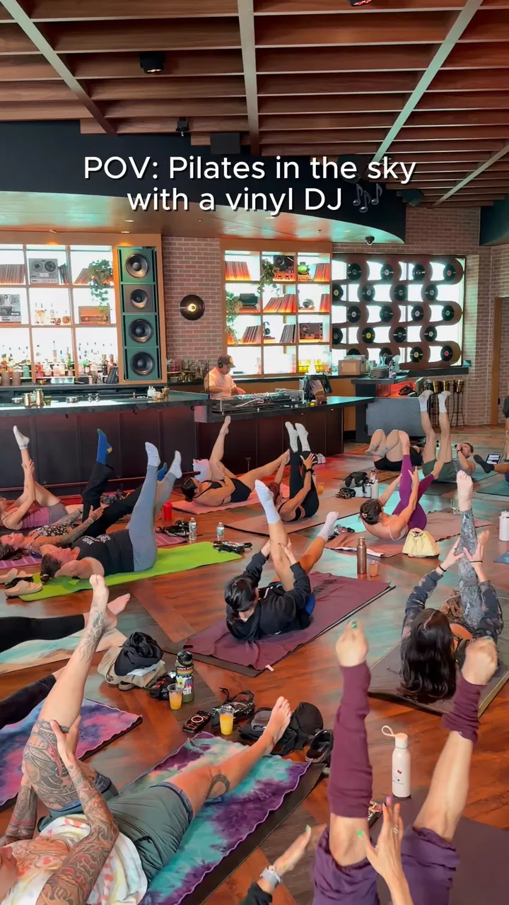 A little movement, a little music, and a view above it all. ☀️🎶
Pilates and vinyl came to
