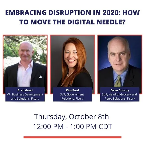 Join us Thursday October 8th at 12PM CDT - alongside Fiserv industry, government relations