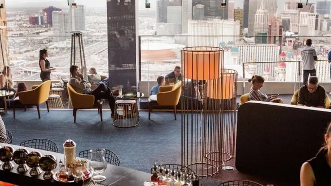 Rivea & Skyfall Panoramic Lounge (64th Floor W Tower) — French-Italian Riviera Dining & 180° Rooftop Strip Views Private Dining