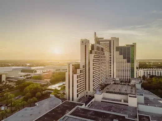 Walkable convention corridor hotels