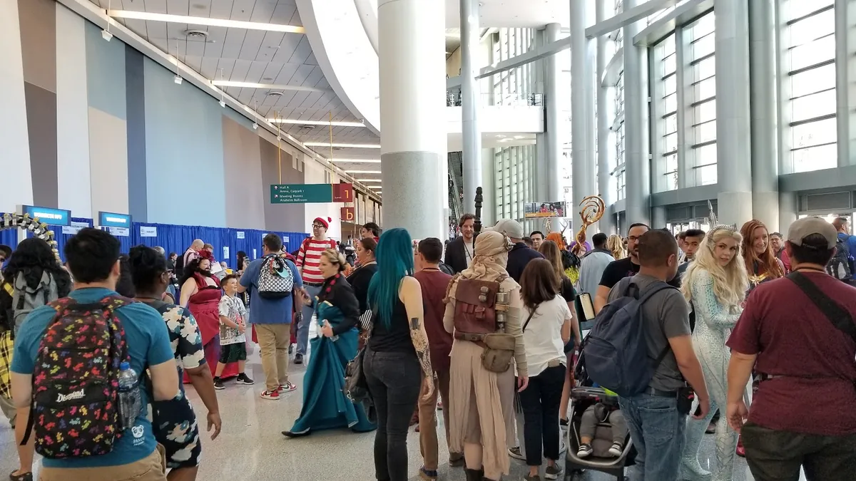 Anaheim Convention Center exhibit halls and ballroom capacities